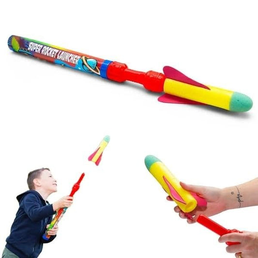 super rocket launcher hands holding and child holding