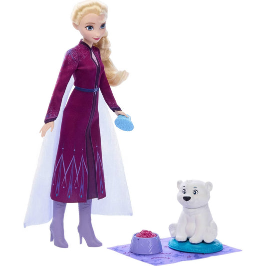 elsa and baby bear playset