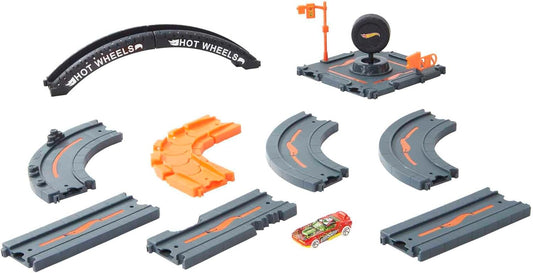 hot wheels city track on white background dismantled
