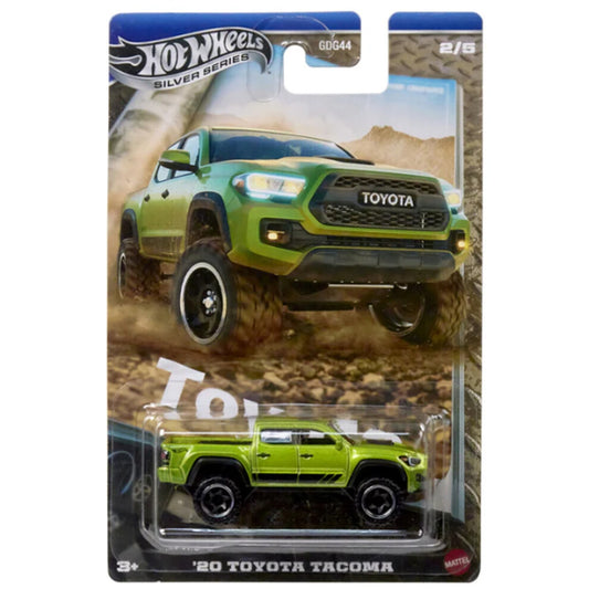 bright green pick up truck model in packaging