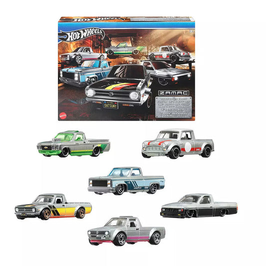 6-pack of pick up truck toys