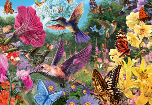 hummingbirds and butterflies puzzle