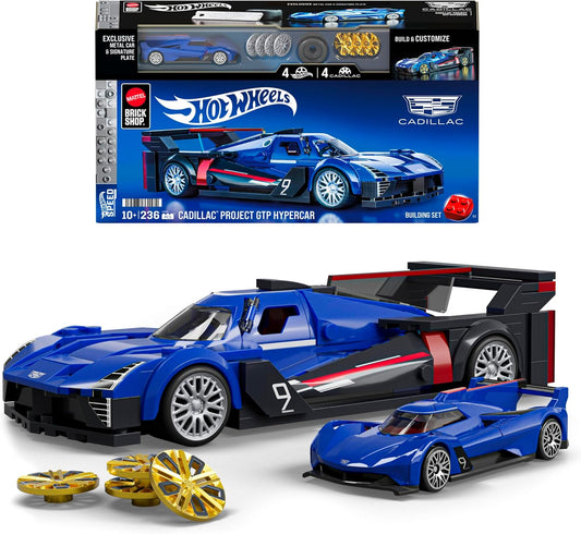 blue car building set
