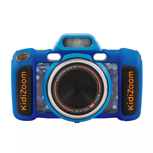 dark blue kids camera on white background