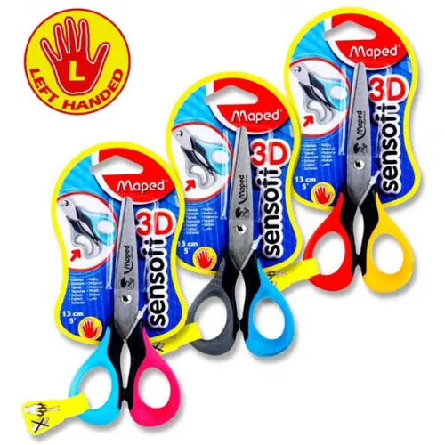 assorted colours left handed scissors