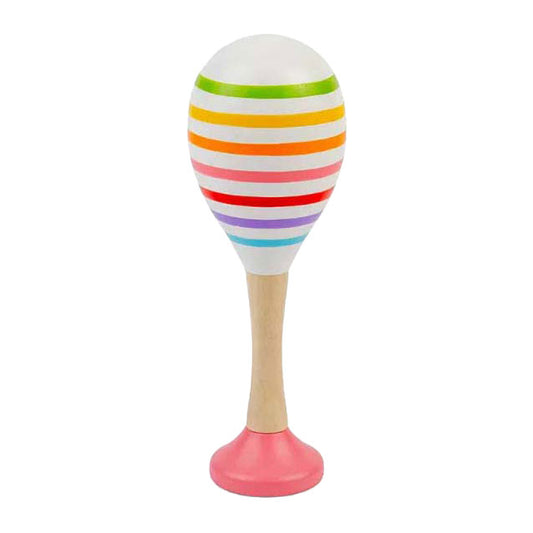 pink wooden maraca