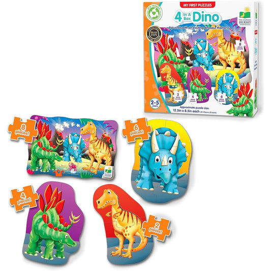 dino puzzles and box