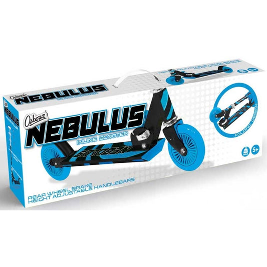 blue and black scooter in packaging