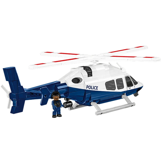 police helicopter building set