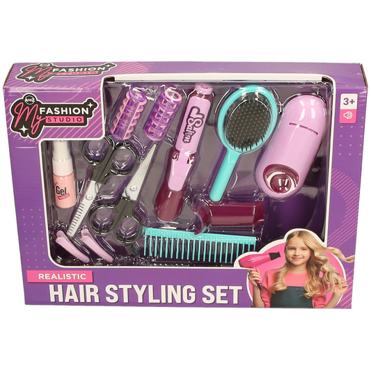 realistic hair styling set pretend curler