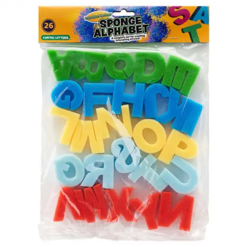 alphabet sponges in packaging
