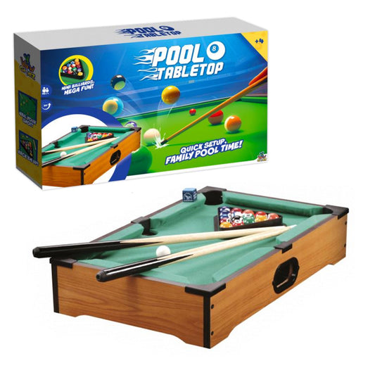 tabletop pool game with packaging