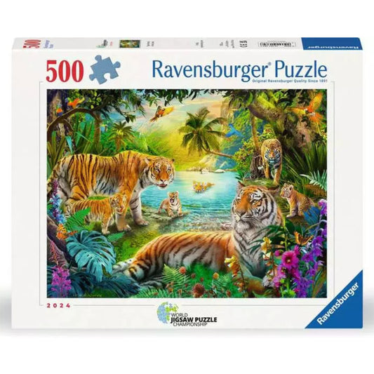 tiger family jigsaw box