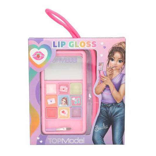 lipgloss smartphone set in packaging from the front