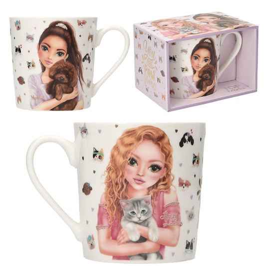 features of top model cat and dog mug