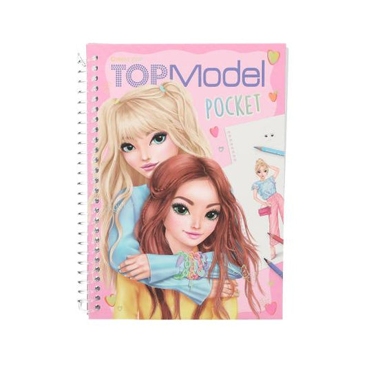 front cover of top model pocket colouring book