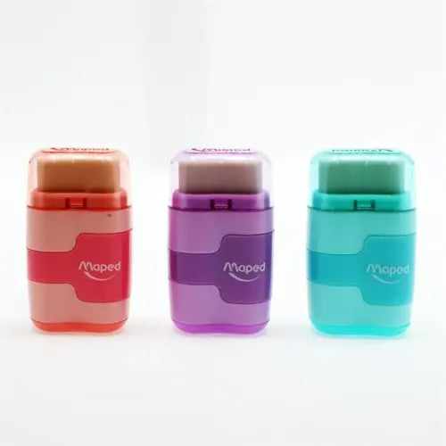 three eraser sharpeners