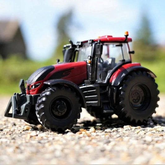 valtra red tractor outside