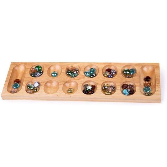 wooden mancala game