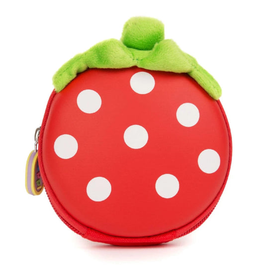 front view of Boppi Tiny Trekker Strawberry Pouch