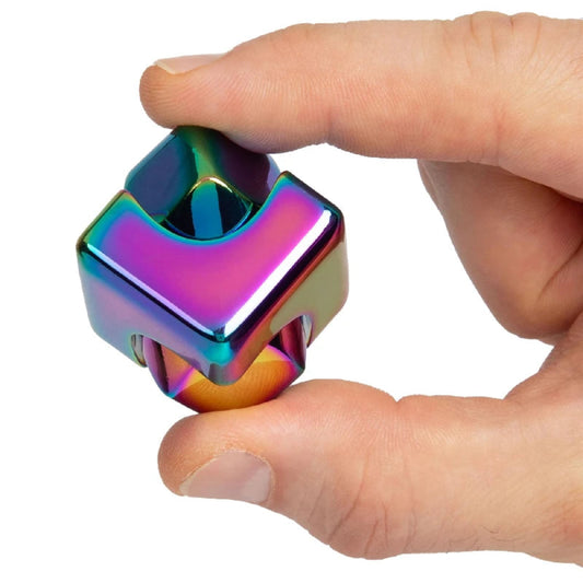 child playing with Bopster Fidget Spinner Cube Multicolour Metal