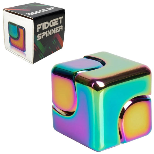 Bopster Fidget Spinner Cube Multicolour Metal packaging