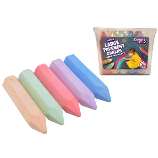 20pc large 10cm pavement chalk