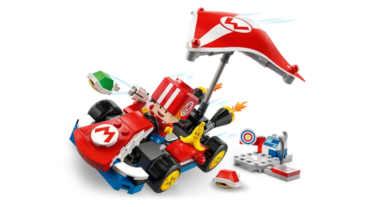 Fun racing action with LEGO Mario Kart™ Standard Kart and shell launcher.