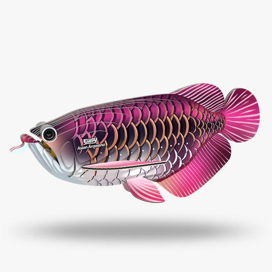 Eugy Asian Arowana 3D puzzle fully assembled.