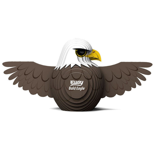 Eugy Bald Eagle 3D construction model on a white background
