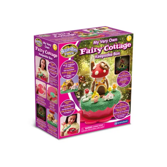 My Very Own Fairy Cottage Keepsake Box with glow-in-the-dark clay.