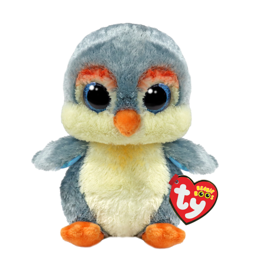 Beanie Boos Fisher Penguin plush toy with sparkly blue eyes
