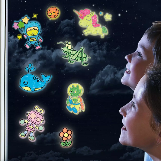 Glow Window Art kit with vibrant paints and suncatchers
