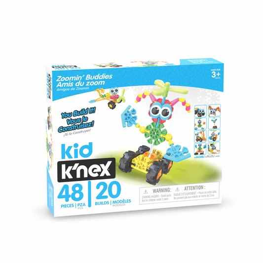 K'NEX Zoomin Buddies Building Set with colorful rods and wheels