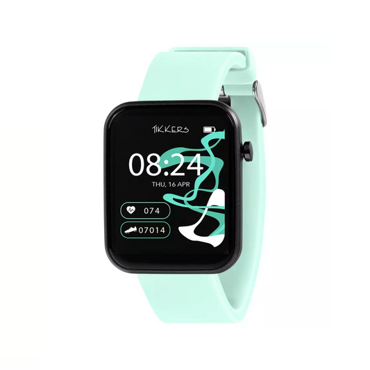 ikkers Smart Series 13 Blue – stylish smartwatch with GPS tracking.