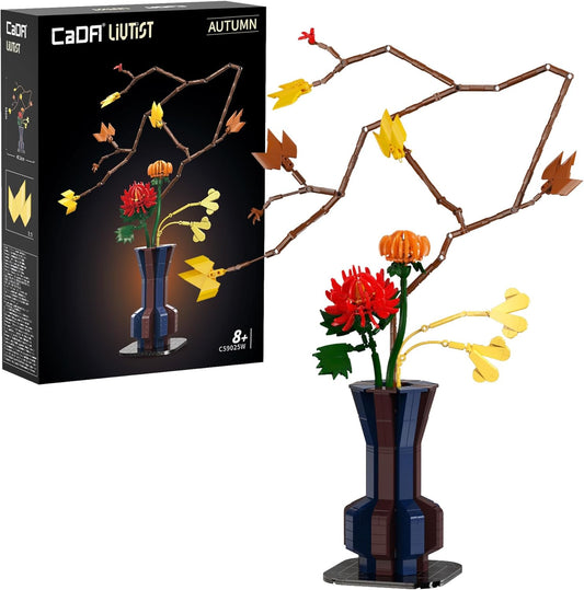 Cada Bricks Oriental Floral Art: Autumn Ember