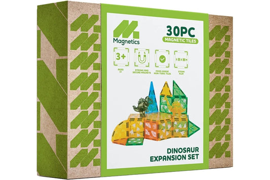 MAGNETICS 30-pcs Magnetic Tiles Dino Set