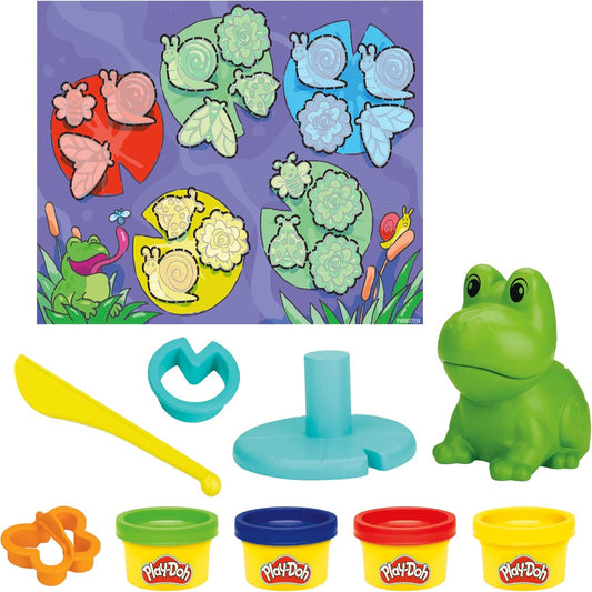 Play-Doh Frog ‘n Colors Starter Set with colourful dough clay tools