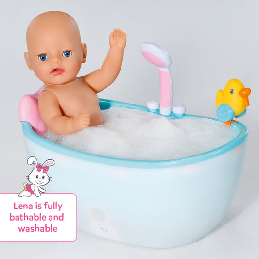 baby born lena taking bath
