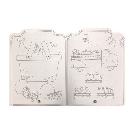 inside the My Favourite Farmyard Colouring Book