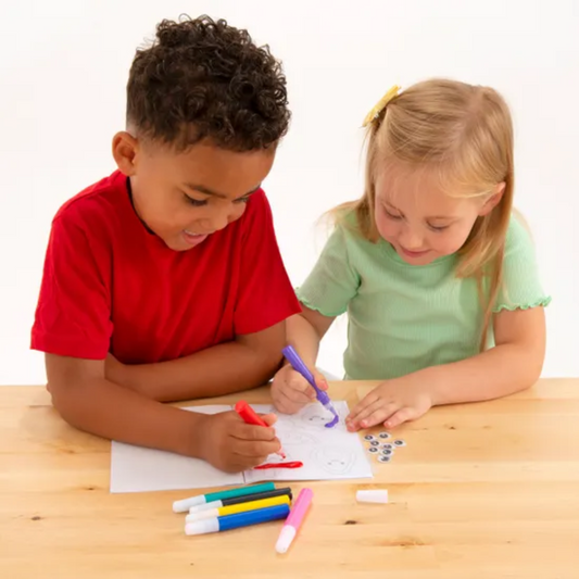 children getting creative with the Jelly Stickers Activity Pack