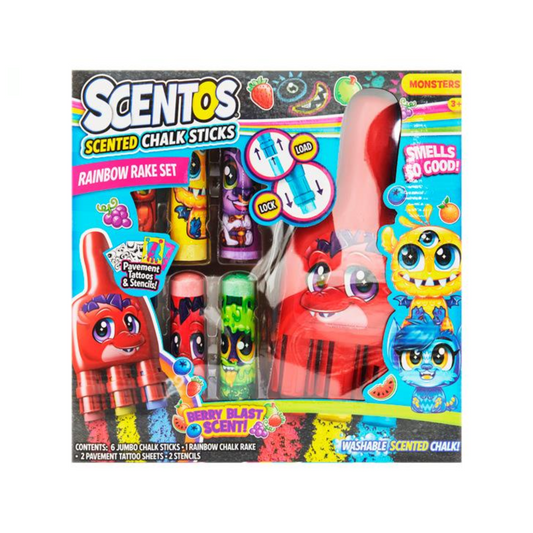 Scentos Scented Dough Chalk Rainbow Rake Set