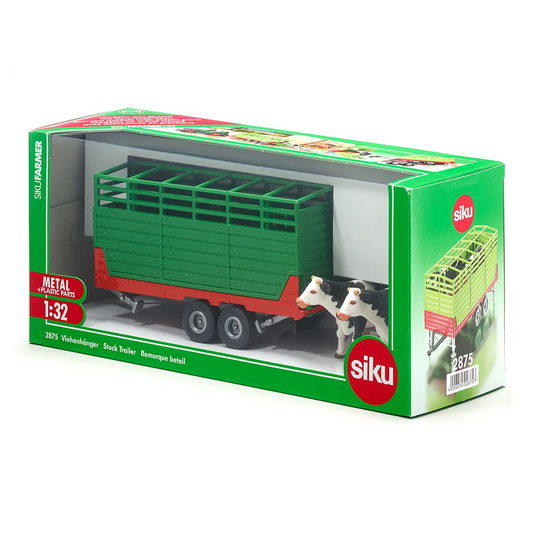 Siku 1:32 Livestock Trailer With 2 Cows in the box