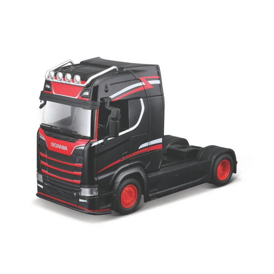 Bburago 1:43 Street Fire Haulers Custom Cabs Scania S730 Black