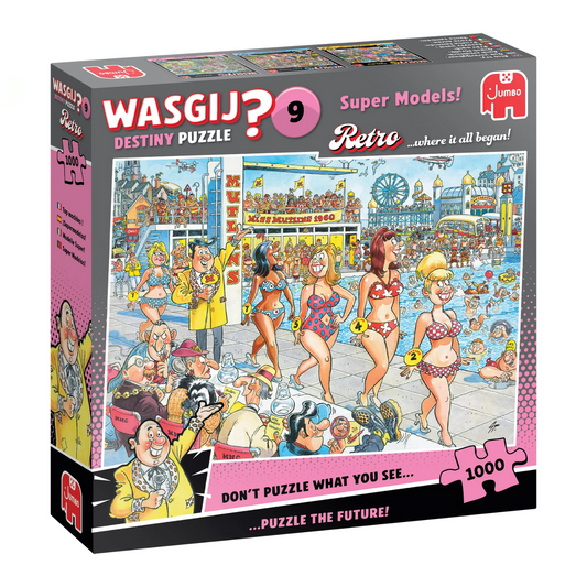 Wasgij Retro Destiny 9 Supermodels Puzzle in the box