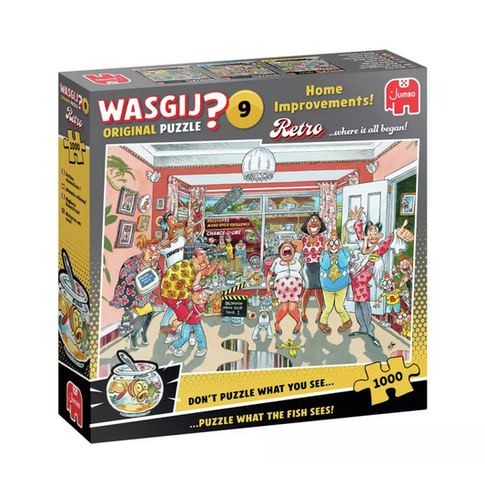 Wasgij Retro Original 9 Home Improvements Puzzle in the box