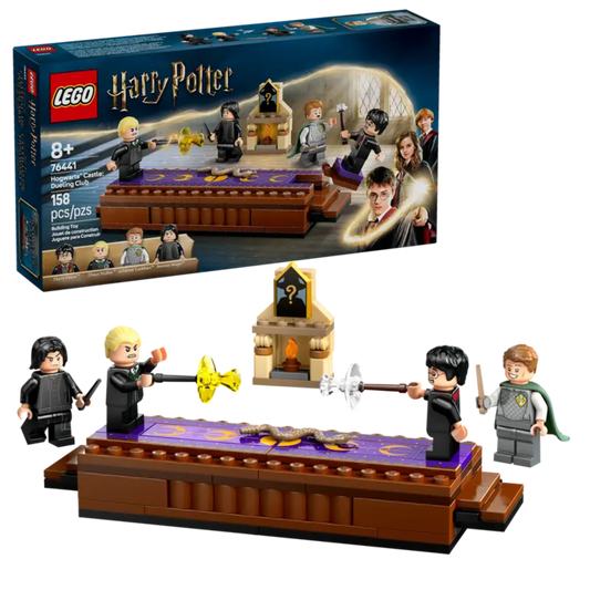 LEGO 76441 Hogwarts Castle: Duelling Club set with minifigures.