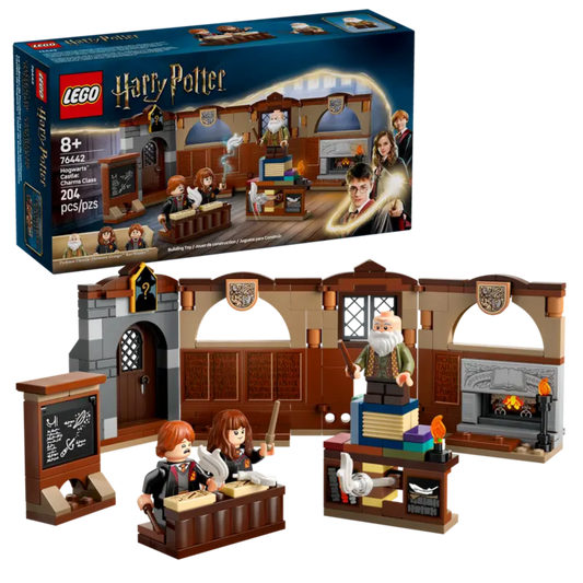 LEGO 76442 Hogwarts™ Castle: Charms Class set with minifigures and accessories.