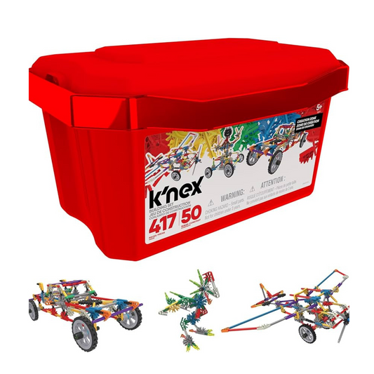 K'NEX Creation Zone Building Set with 417 pieces and storage tub