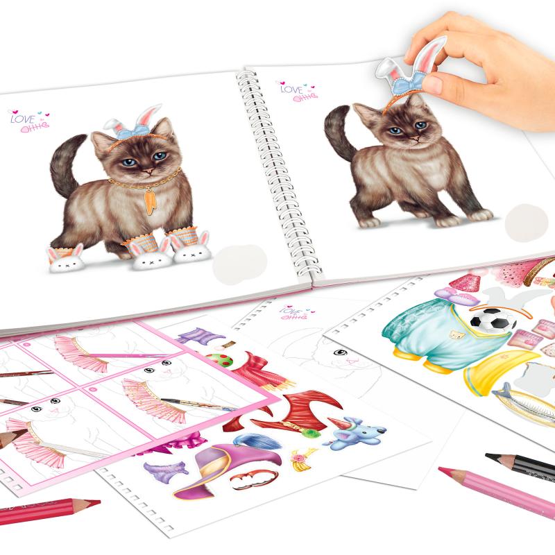 TOPModel Create Your Kitty Colouring Book